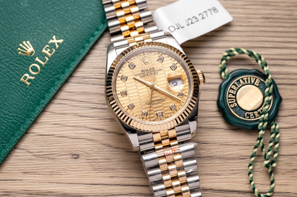 Đồng Hồ Rolex DateJust Bọc Vàng Thật Mặt Nếp Gấp GMF 36mm (1)