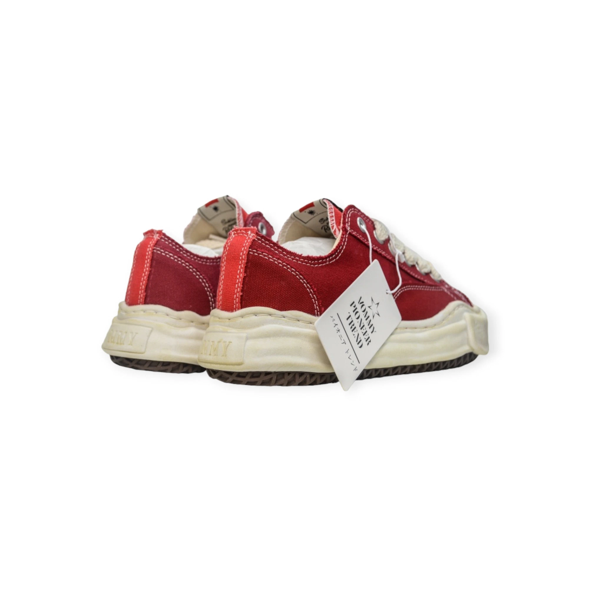 Maison Mihara Yasuhiro Peterson Vintage Sole Canvas Low-Top Sneaker in Red Cream、mysite、Cacoeks