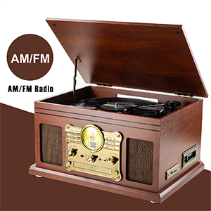 record player with speakers
