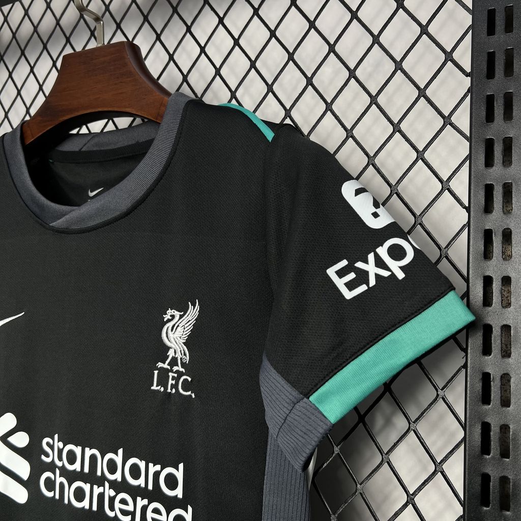 Higojerseys-Liver.pool 24-25 Away Kids Kit