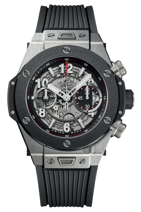 Hublot Big Bang Ref. 411.NM.1170.RX Super Clone Watch – Black Ceramic Skeleton Dial Rubber Strap Fake Replica