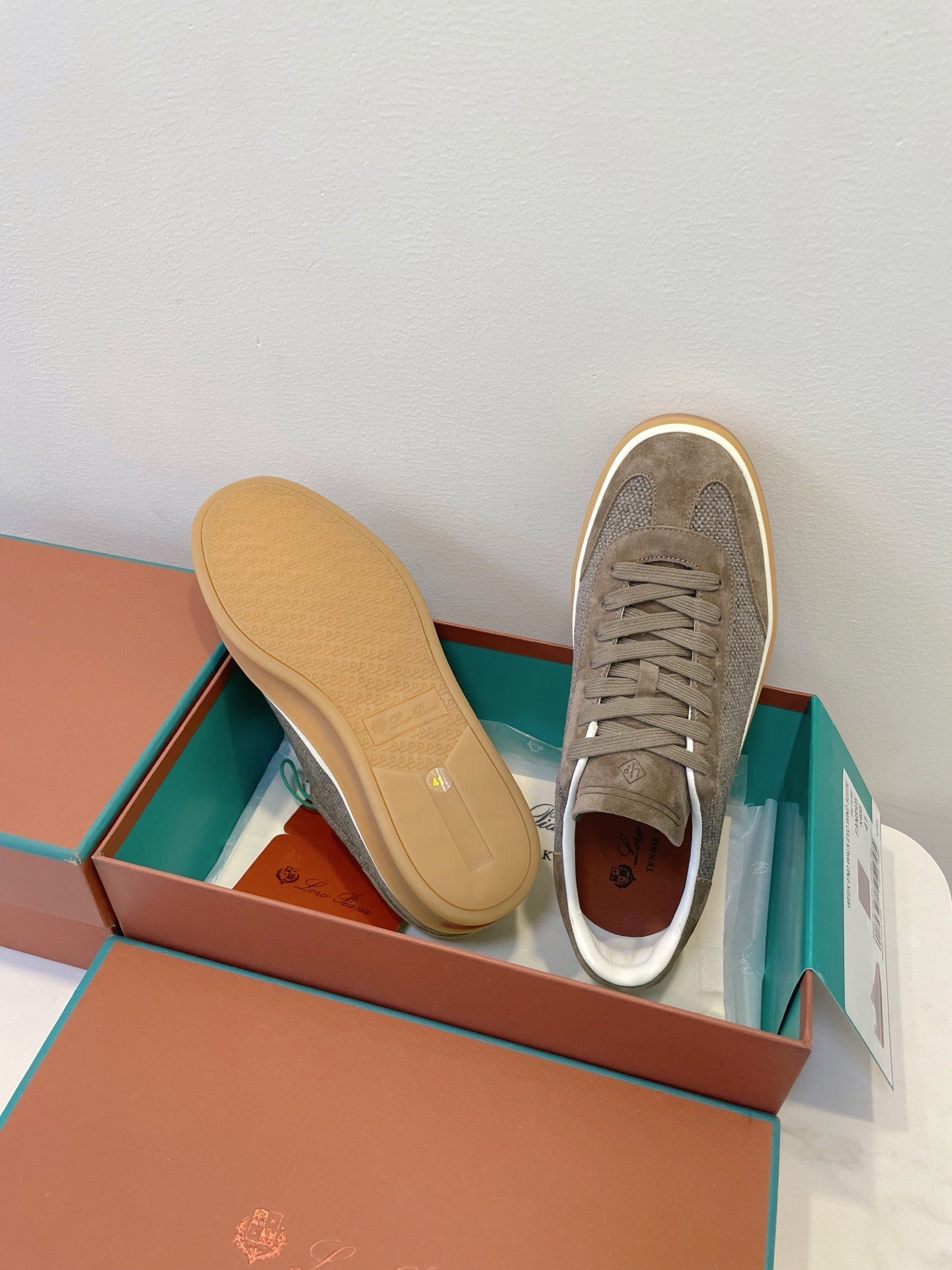 SNEAKERS IN MOSS SUEDE WITH CANVAS、mysite、Cacoeks