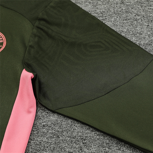 JerseysGala.com | Manchester City 24-25 Long Sleeve Training Set - Army Green -Customize Name, Number and Patch | Worldwide Shipping