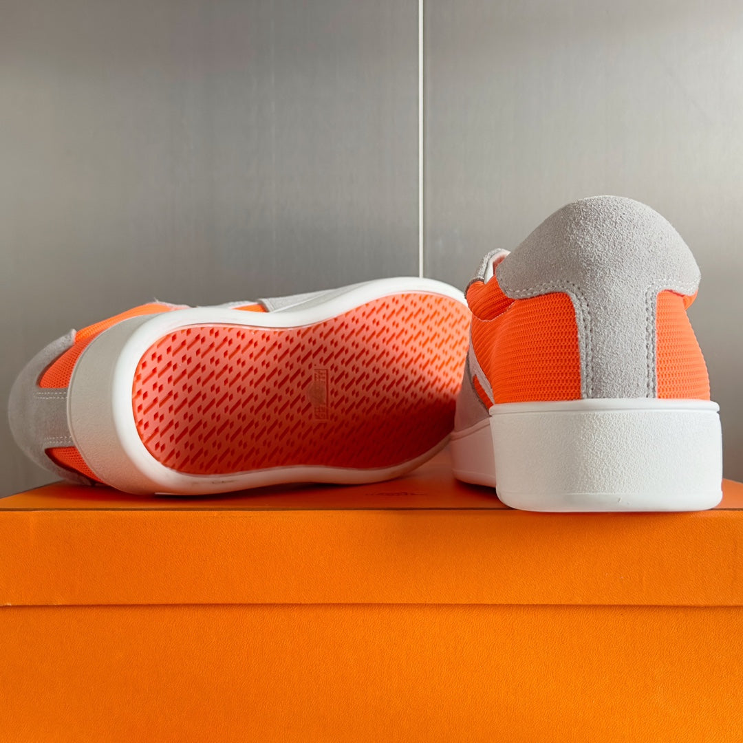 BOOMERANG SNEAKERS LIGHT GRAY MIX ORANGE SUEDE、mysite、Cacoeks