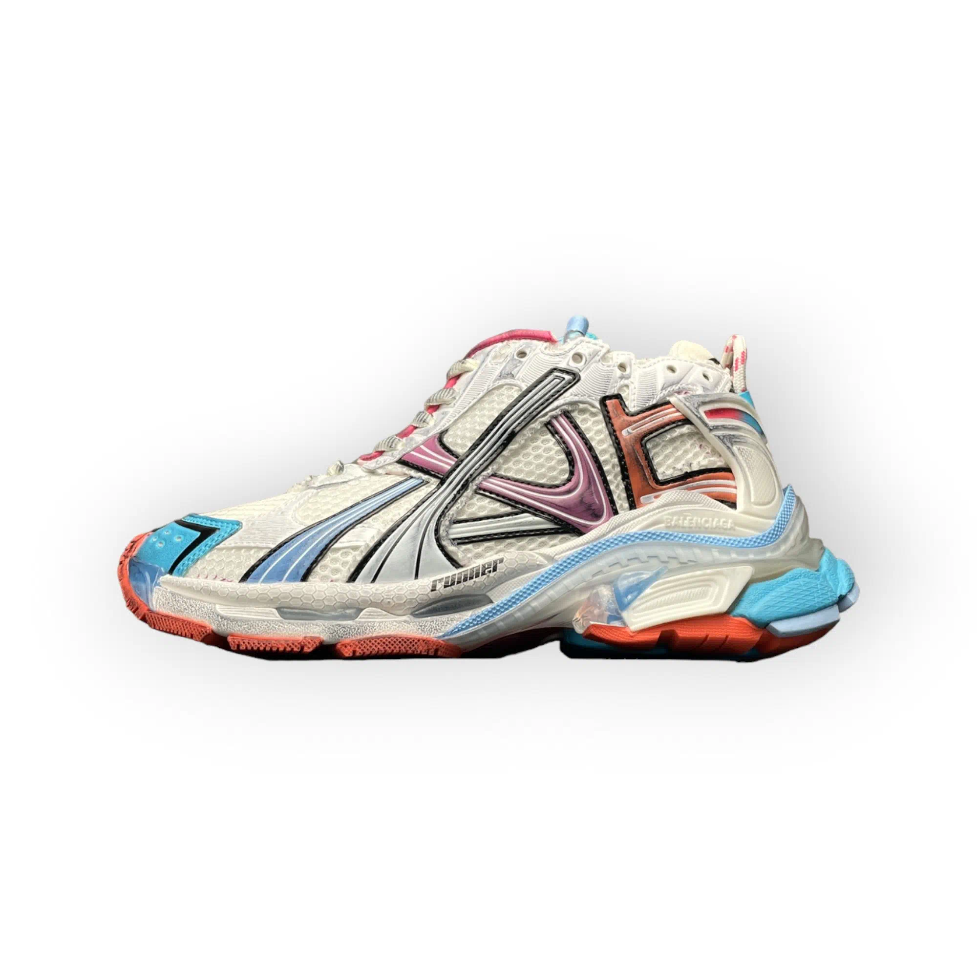 Balenciaga Runner Sneaker in White Blue Pink、mysite、Cacoeks