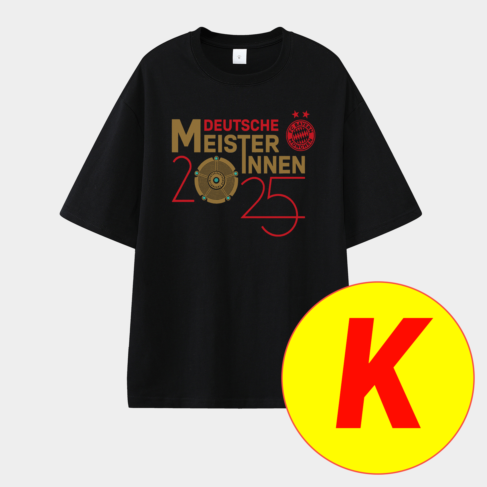 ManixJersey.com | Bayern Munich Bundesliga Champions Deutscher Meister 2025 Unisex Pure Cotton T-shirt -Customize Name, Number and Patch | Worldwide Shipping
