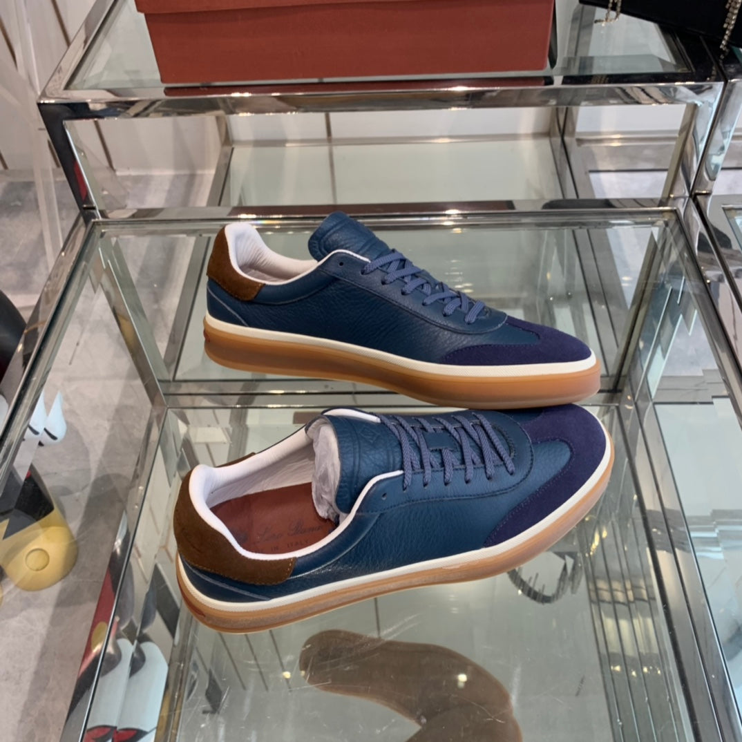 LP TENNIS WALK SNEAKERS NAVY CALFSKIN、mysite、Cacoeks