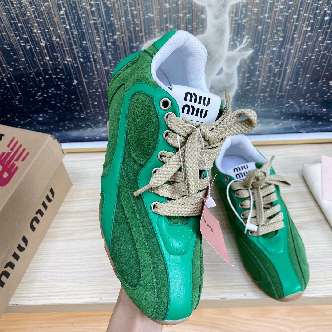 NB Pine Green And Sea Green Color Sneakers Cowhide、mysite、Cacoeks