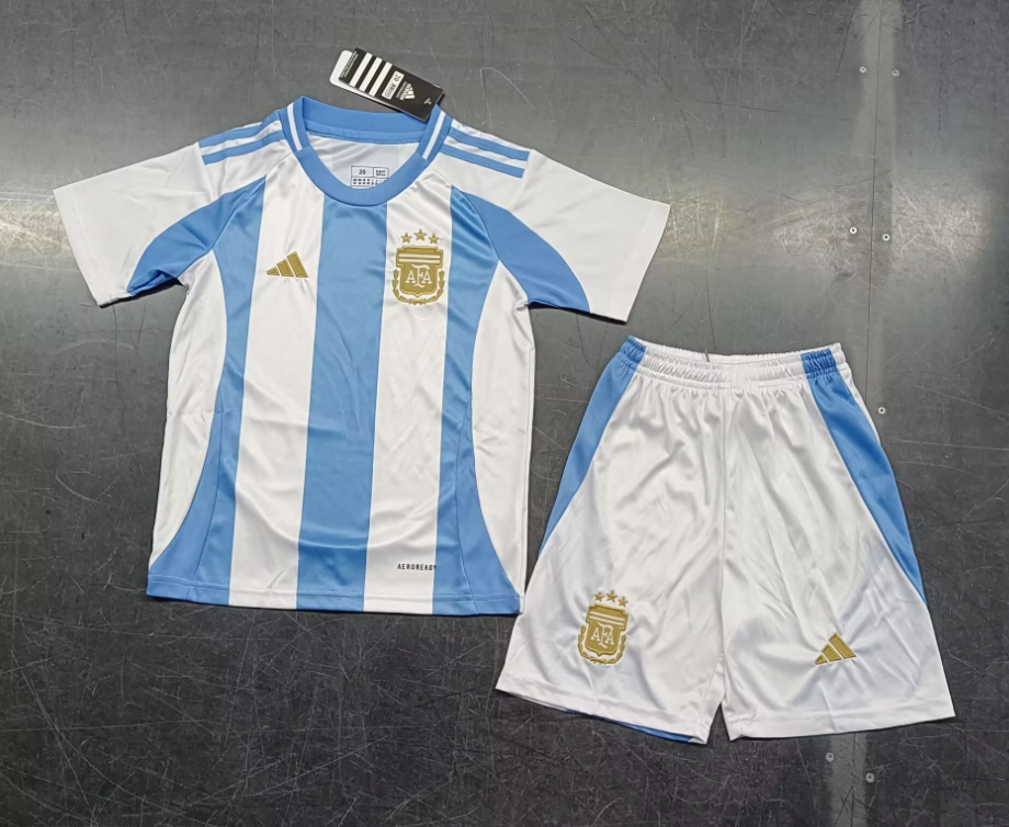 24/25 Argentina Home Football Shirt Kids Size Suit-mysite Custom Football Kit- Nextkits