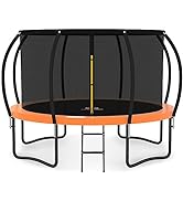 JUMPZYLLA Trampoline 8FT 10FT 12FT 14FT 15FT 16FT Trampoline with Enclosure - Recreational Trampo...