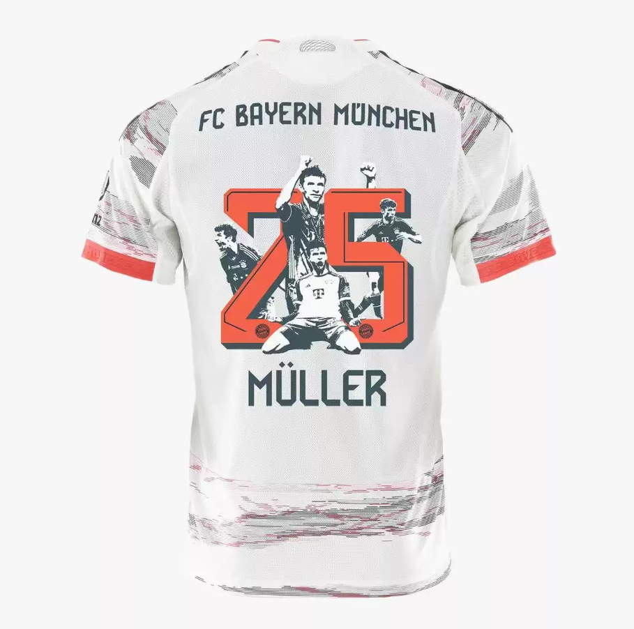 25/26 Bayern Munich #25 Muller Away Jersey-mysite Custom Football Kit- Nextkits