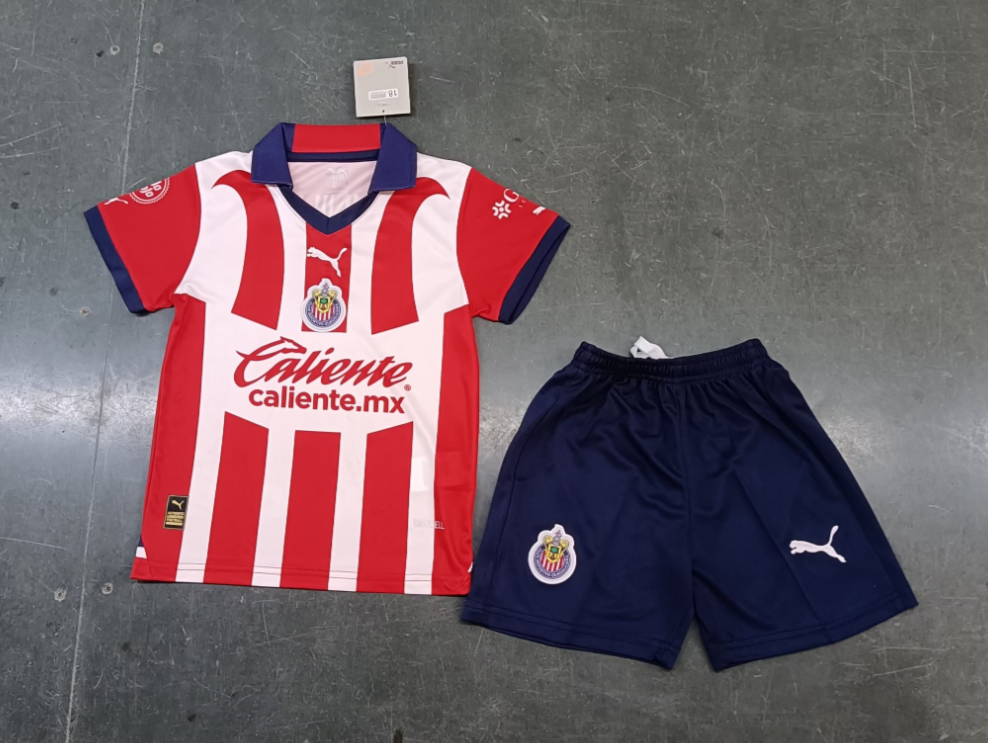 23/24 Chivas Home Football Shirt Kids Size Suit-mysite Custom Football Kit- Nextkits