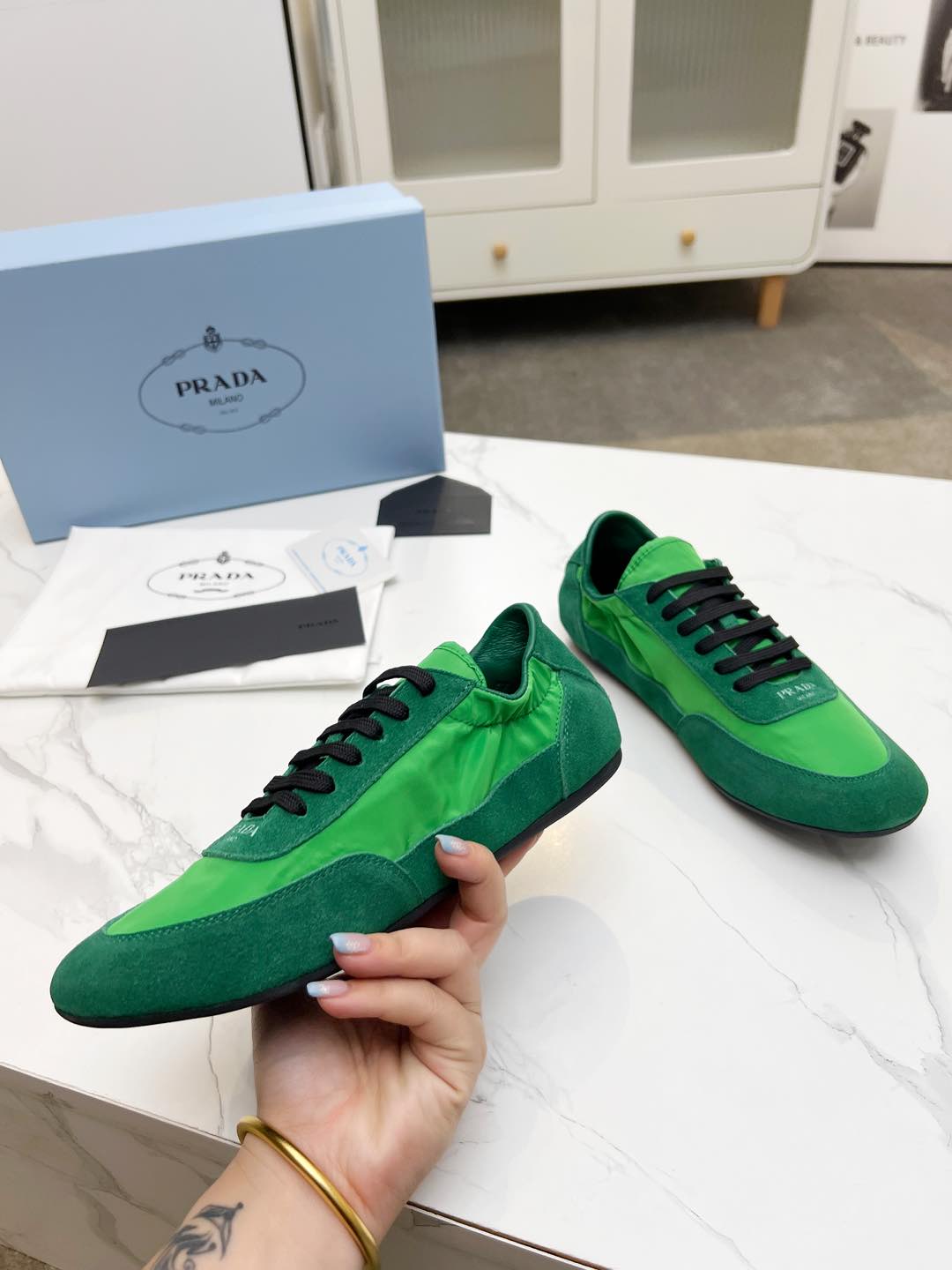 COLLAPSE SNEAKERS IN GREEN SUEDE AND NYLON、mysite、Cacoeks