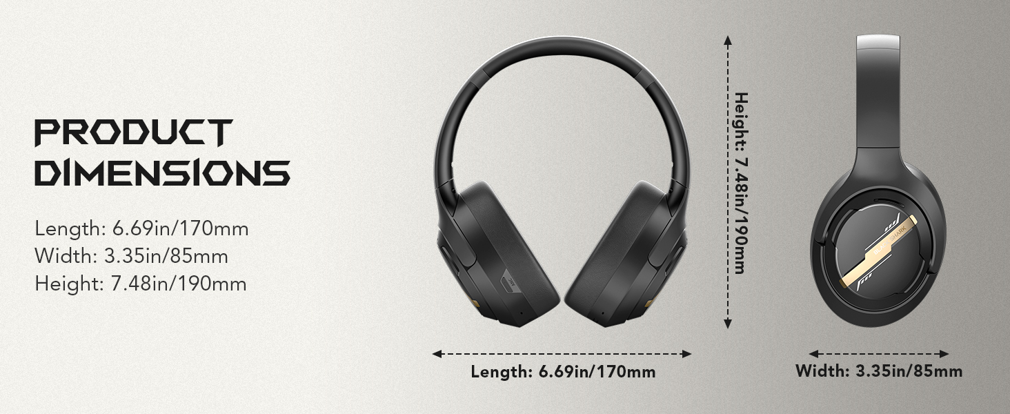 Over Ear Headphones Bluetooth 5.4 Lightweight and Foldable