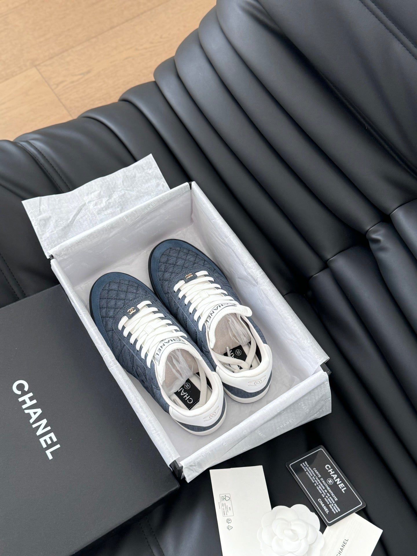 CC SNEAKER IN AEGEAN BLUE MIX WHITE EMBROIDERED LAMBSKIN、mysite、Cacoeks