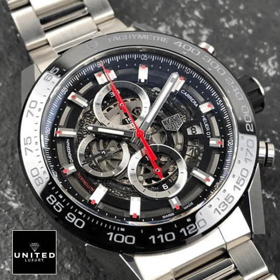 Tag Heuer Carrera Calibre Heuer 01 Black Dial Replica black background