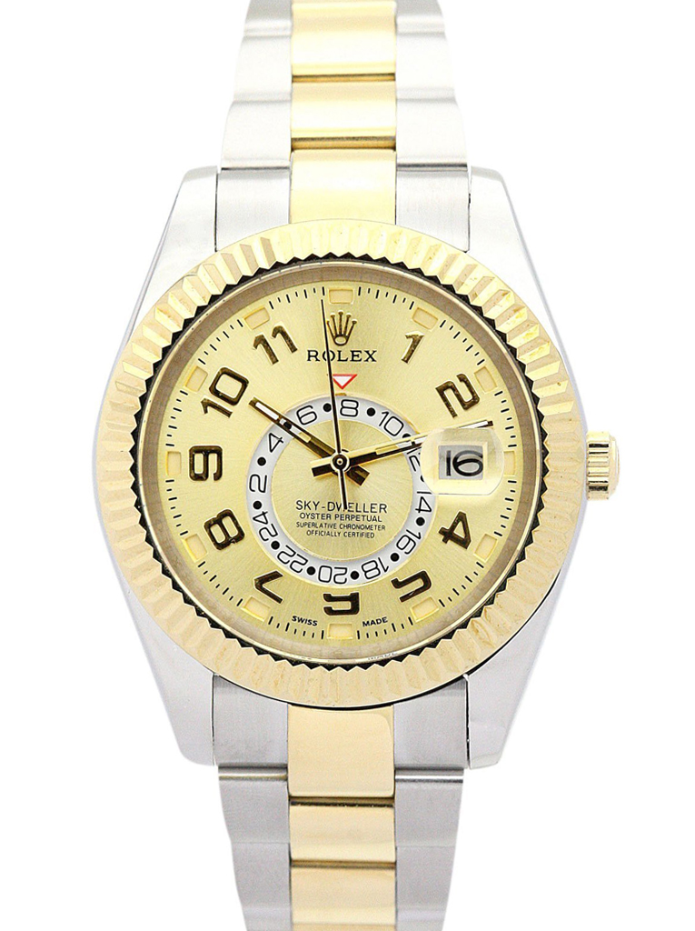 Replica Rolex Sky-Dweller 42mm Gold Dial 326938-fasswatch