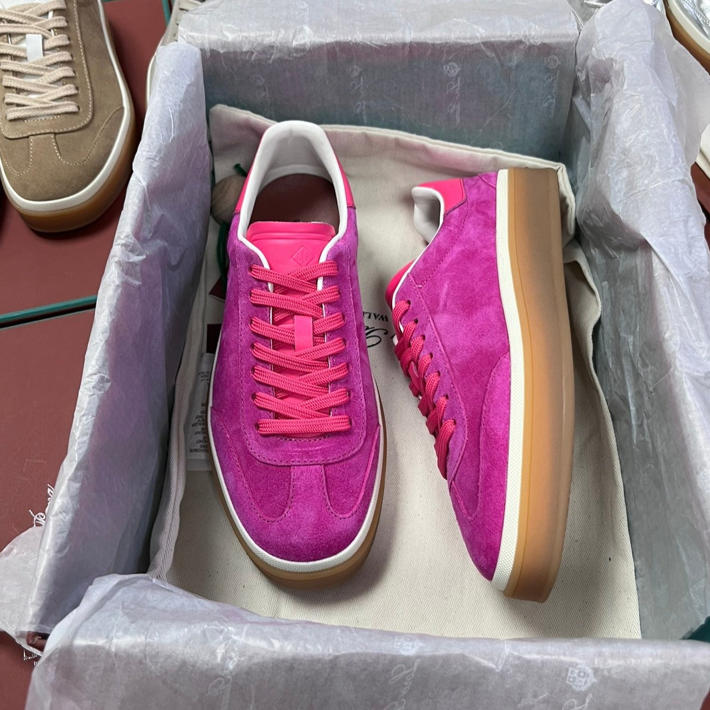 LP TENNIS WALK SNEAKERS BARBIE PINK CALFSKIN、mysite、Cacoeks