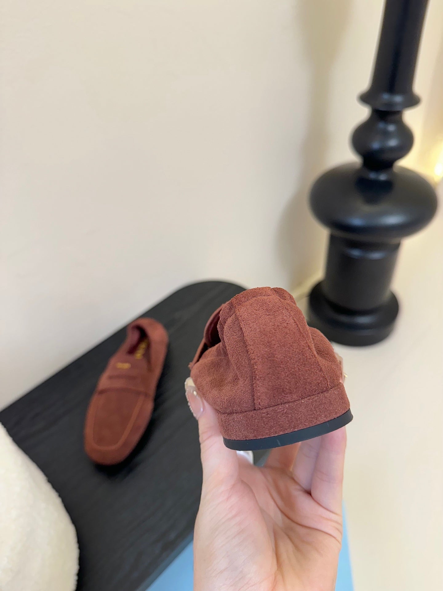 PRADA 25S SHUFFLE LOAFERS IN DARK BROWN SUEDE、mysite、Cacoeks