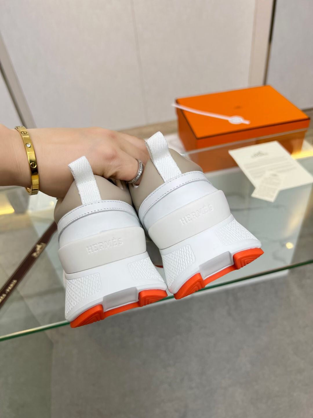 GIGA SNEAKER CARAMEL MIX LIGHT GRAY CALFSKIN、mysite、Cacoeks