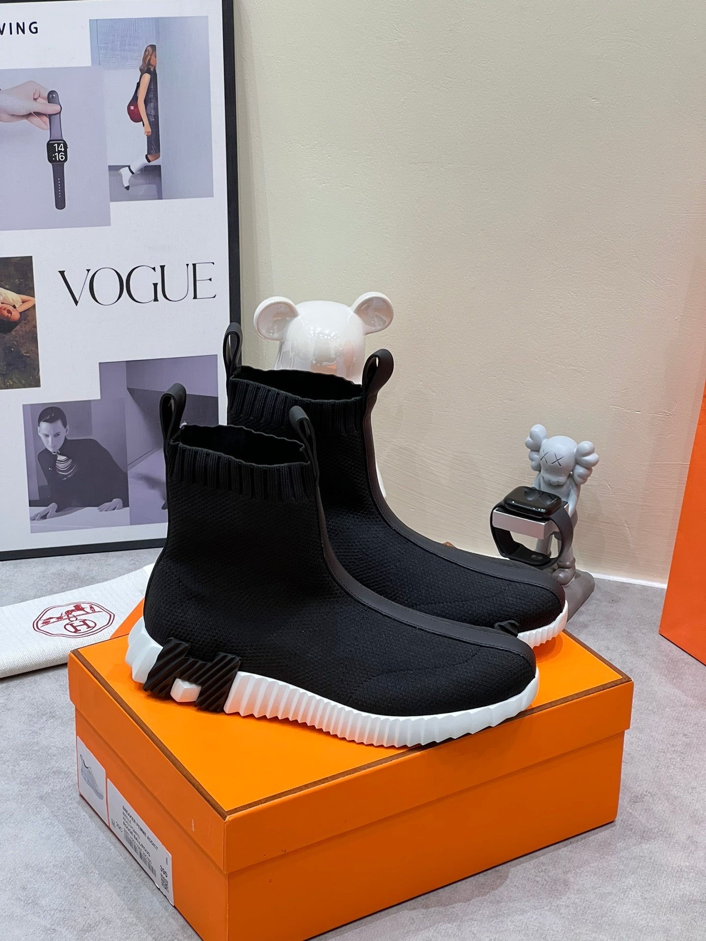 H FUN CLASSIC SNEAKER STYLISH BLACK FABRIC、mysite、Cacoeks