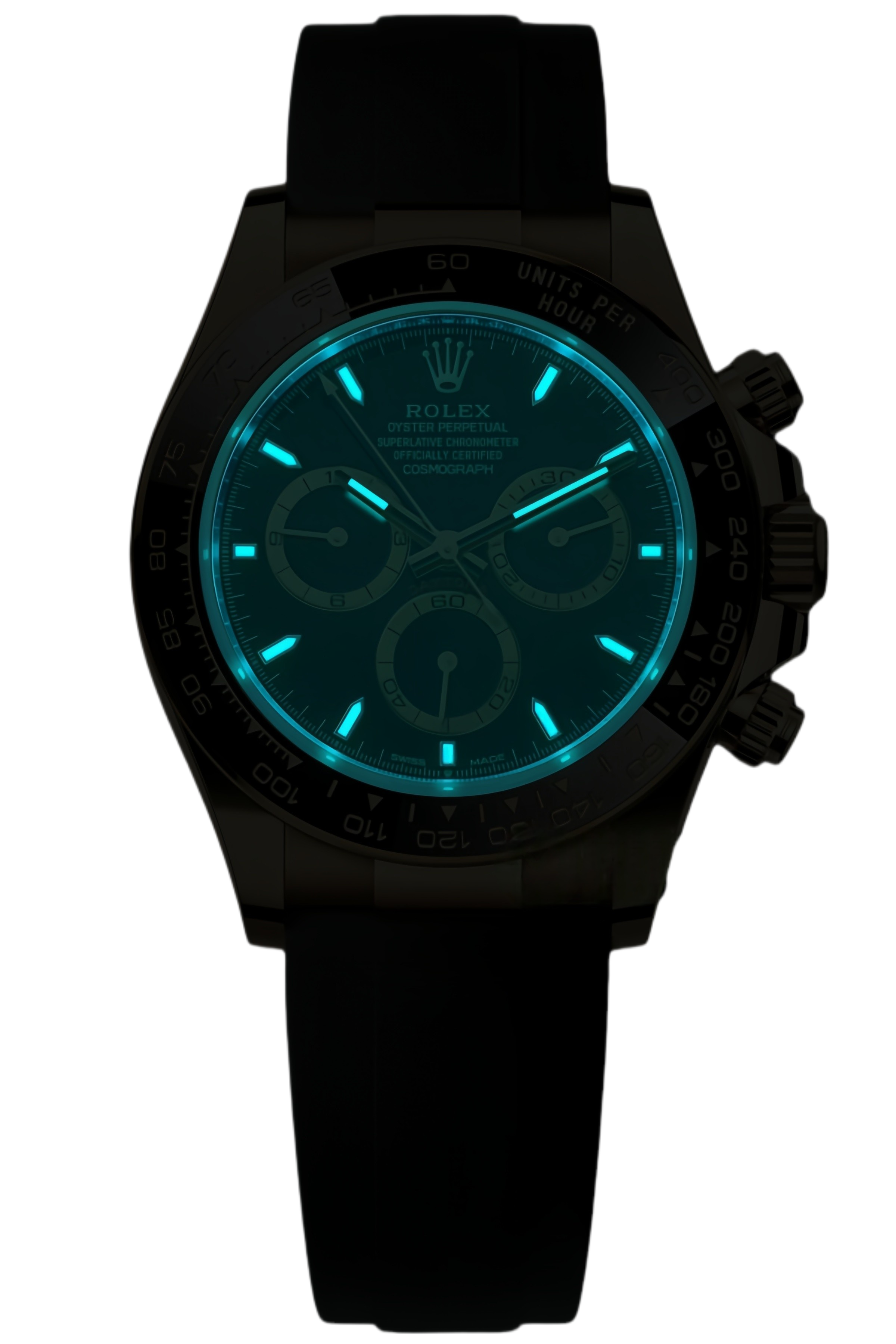 Rolex Daytona M126518LN-0008 Super Clone – Black Dial & Yellow Gold with Oysterflex