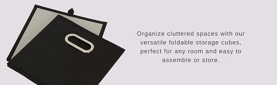 organize cluttered spaces with foldable storage cubes, perfect for any room and easy to assemble