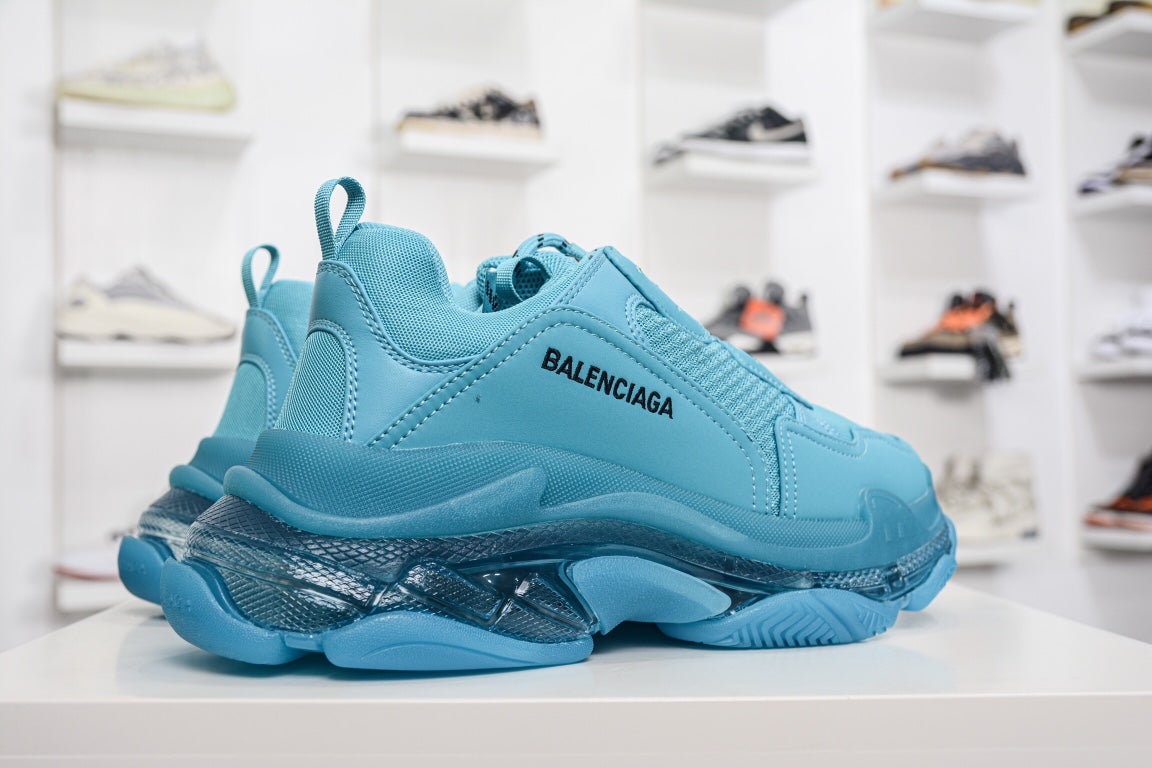 Balenciaga Triple S Clear Sole Sneaker Blue、mysite、Cacoeks