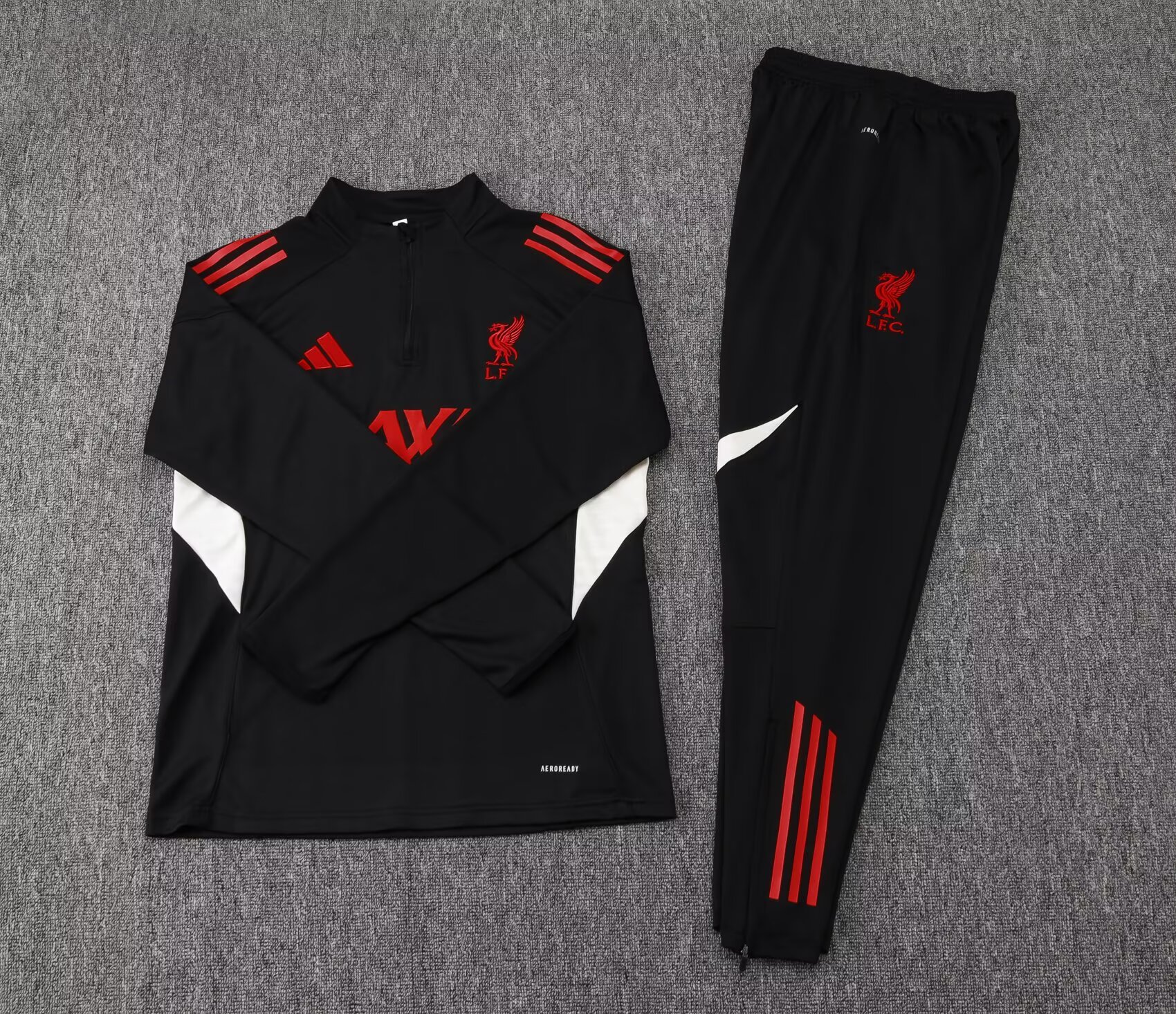 2025/2026 Liverpool Half-Pull Training Suit Black Jersey 1:1 Thai Quality Set:football jersey mysite: unitedjerseyfootball 邓江浪:football