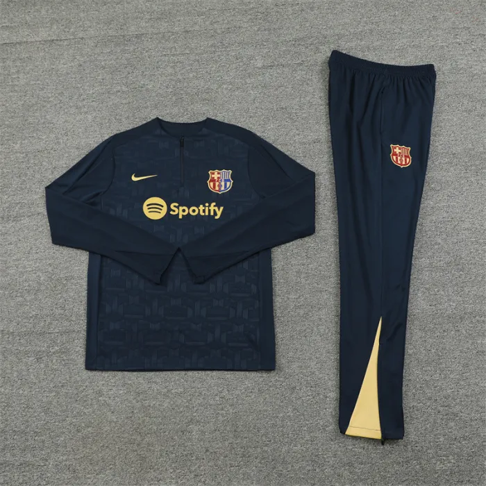 2024/2025 Barcelona Half Zip Training Suit Royal Blue Jersey Kit:football jersey mysite: unitedjerseyfootball 邓江浪:football