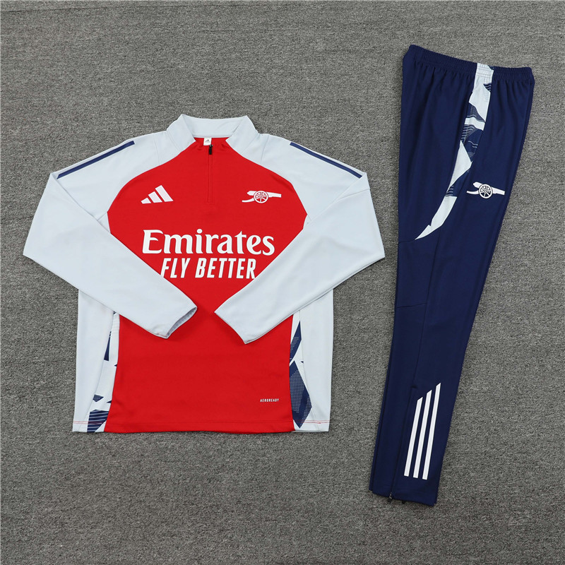 JerseysGala.com | Arsenal 24-25 Long Sleeve Training Set - Red & Blue -Customize Name, Number and Patch | Worldwide Shipping