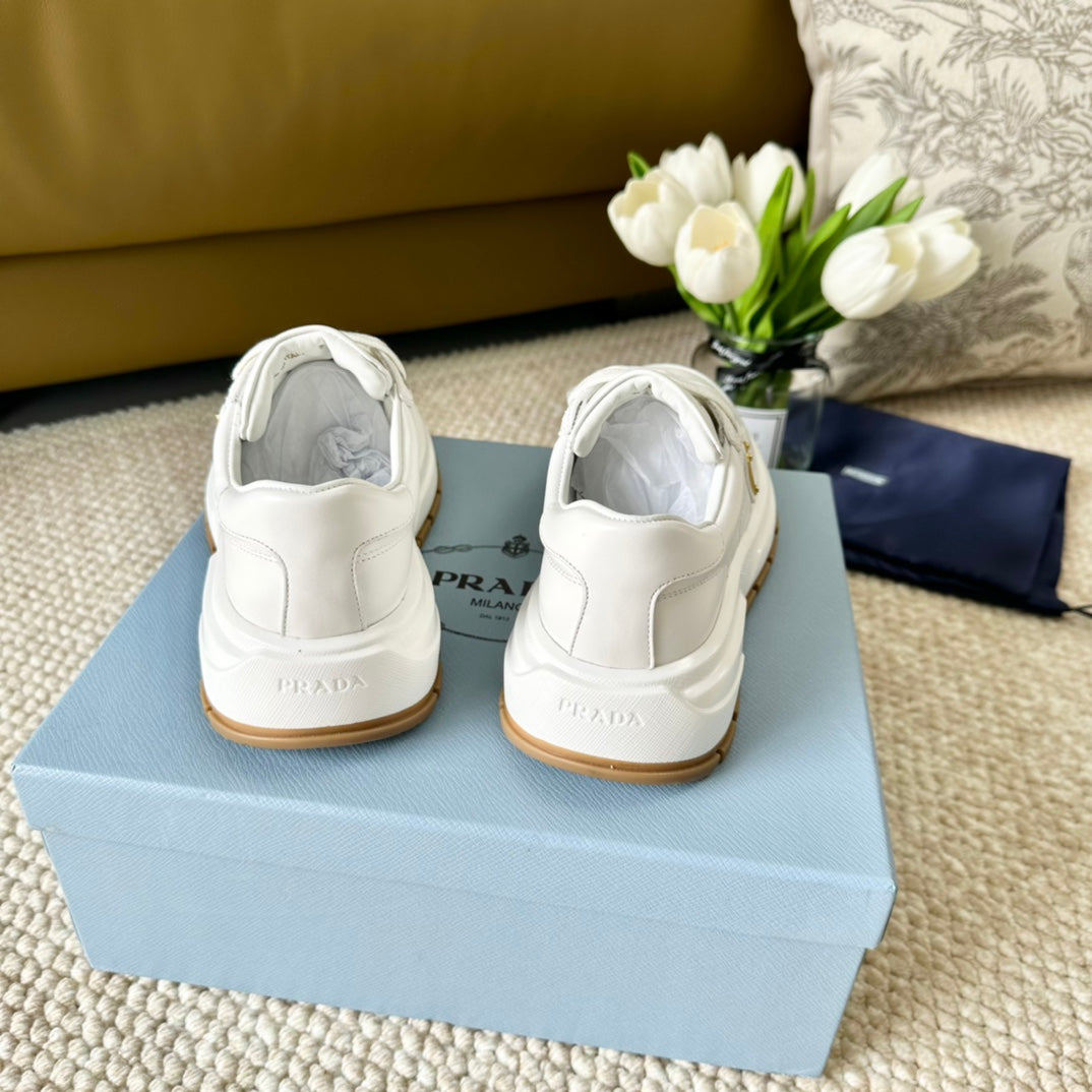 PRA THICK SOLE SNEAKER WHITE CALFSKIN、mysite、Cacoeks