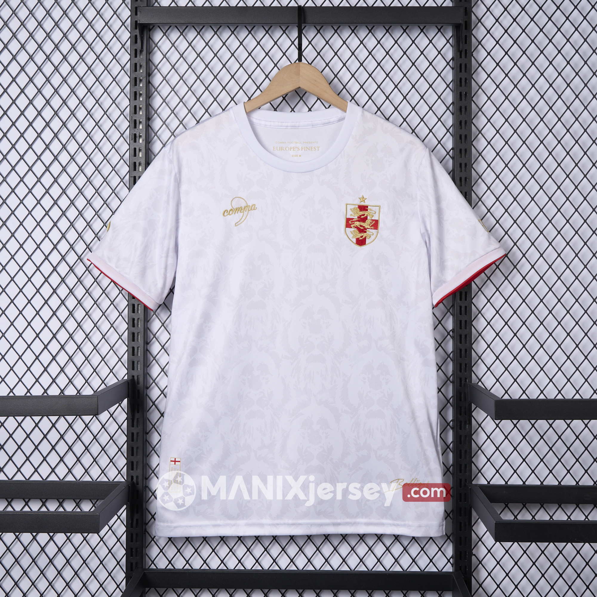 ManixJersey.com | England 2024-25 COMMA White Special Edition Jersey - Fans Version -Customize Name, Number and Patch | Worldwide Shipping
