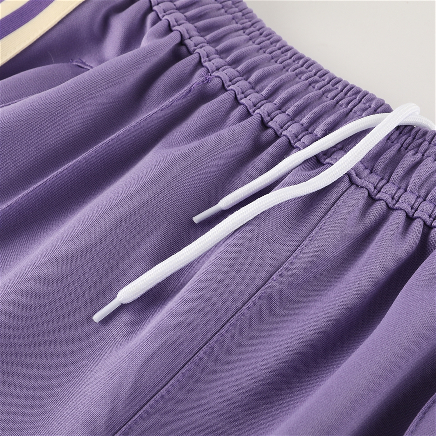 foot-Real Madrid 24-25 Throwback Jacket Training Tracksuit - Off-white Jackets & Purple Pants