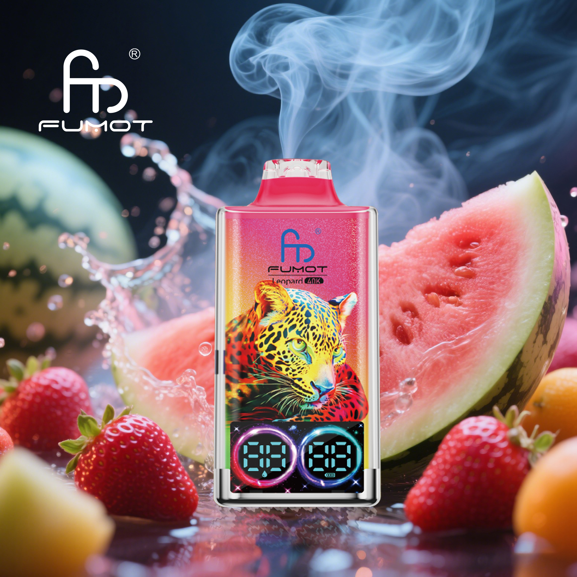  Fumot Leopard 40000 40K Puffs Original Edition Dual Mesh LCD Display Disposable Vapevpae005 vapeing vape