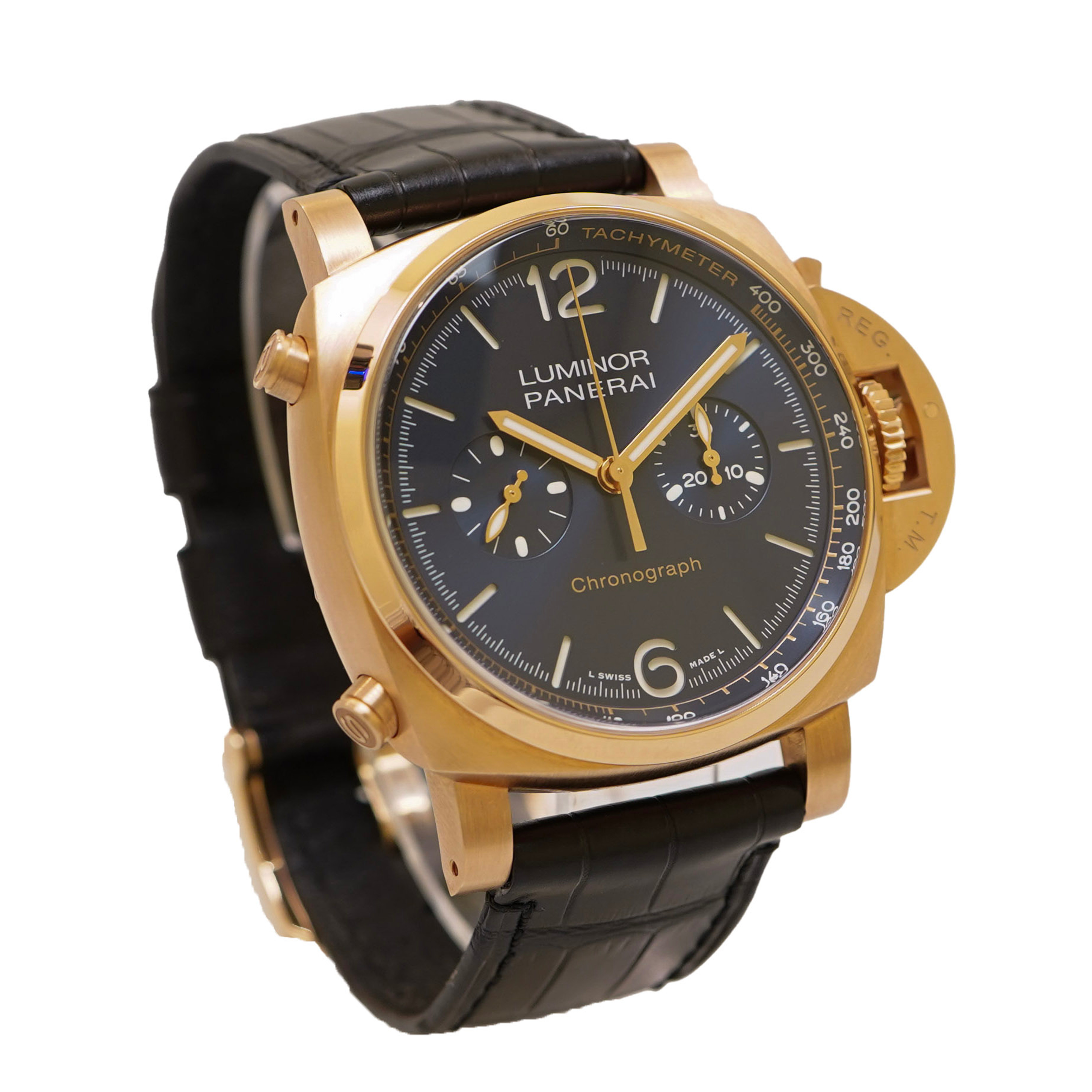 Superclone Panerai Luminor Chrono Goldtech Blu Notte PAM01111 *2021-fasswatch