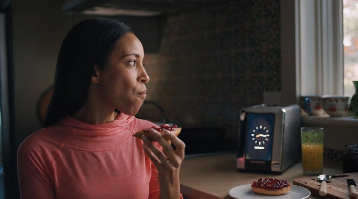 Smart Toaster With a Built-In Touchscreen - Futuristic Modern Toaster with digital display