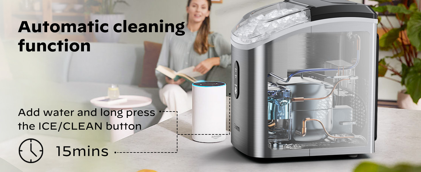 nugget ice maker countertop silonn machine makers pebble sonic pellet portable mini