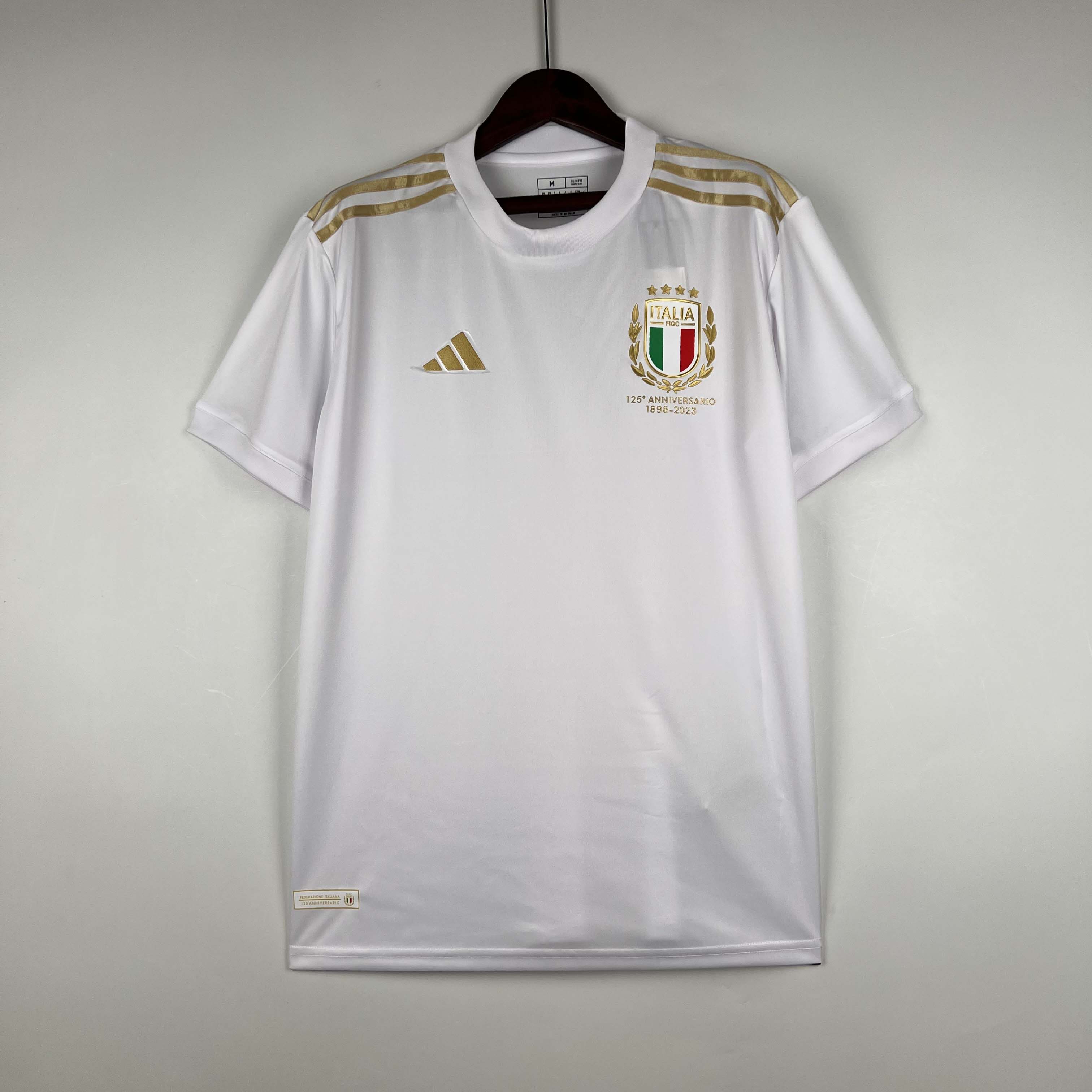 2023 Italy 125th Anniversary White Soccer Shirt-mysite Custom Football Kit- Nextkits