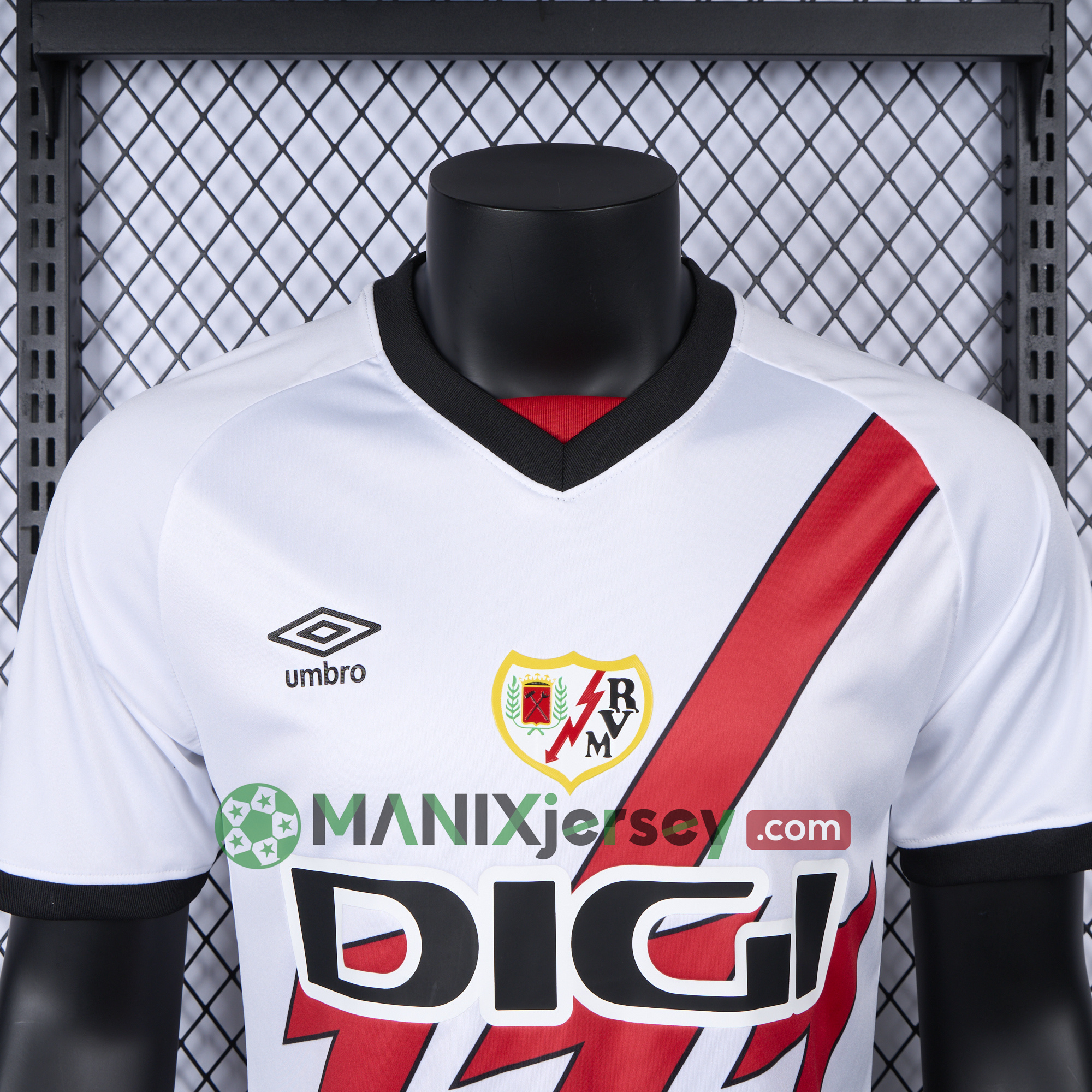 ManixJersey.com | Rayo Vallecano 24-25 Home Jersey - Player Version -Customize Name, Number and Patch | Worldwide Shipping