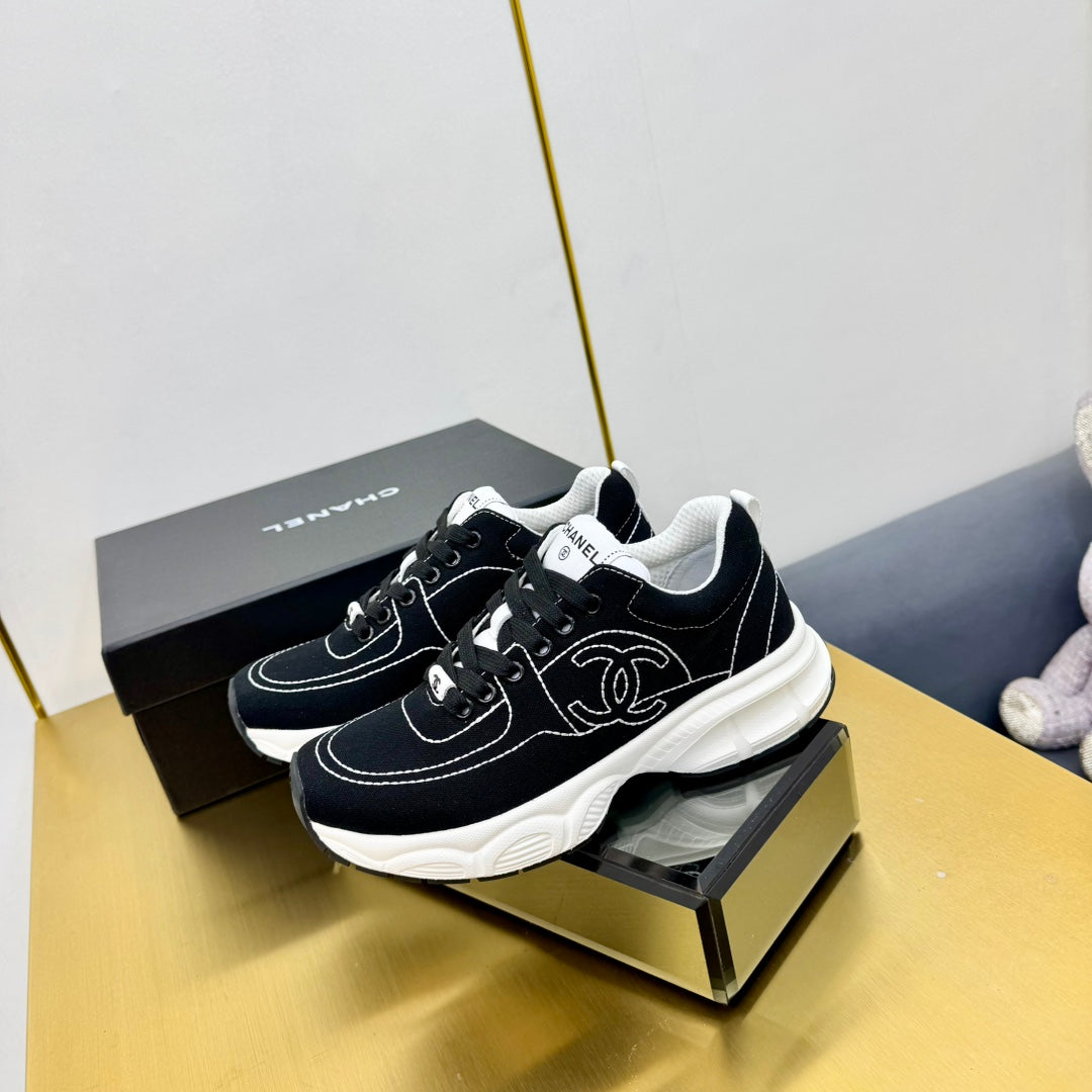 SNEAKER IN BLACK MIX WHITE BREATHABLE FABRIC、mysite、Cacoeks