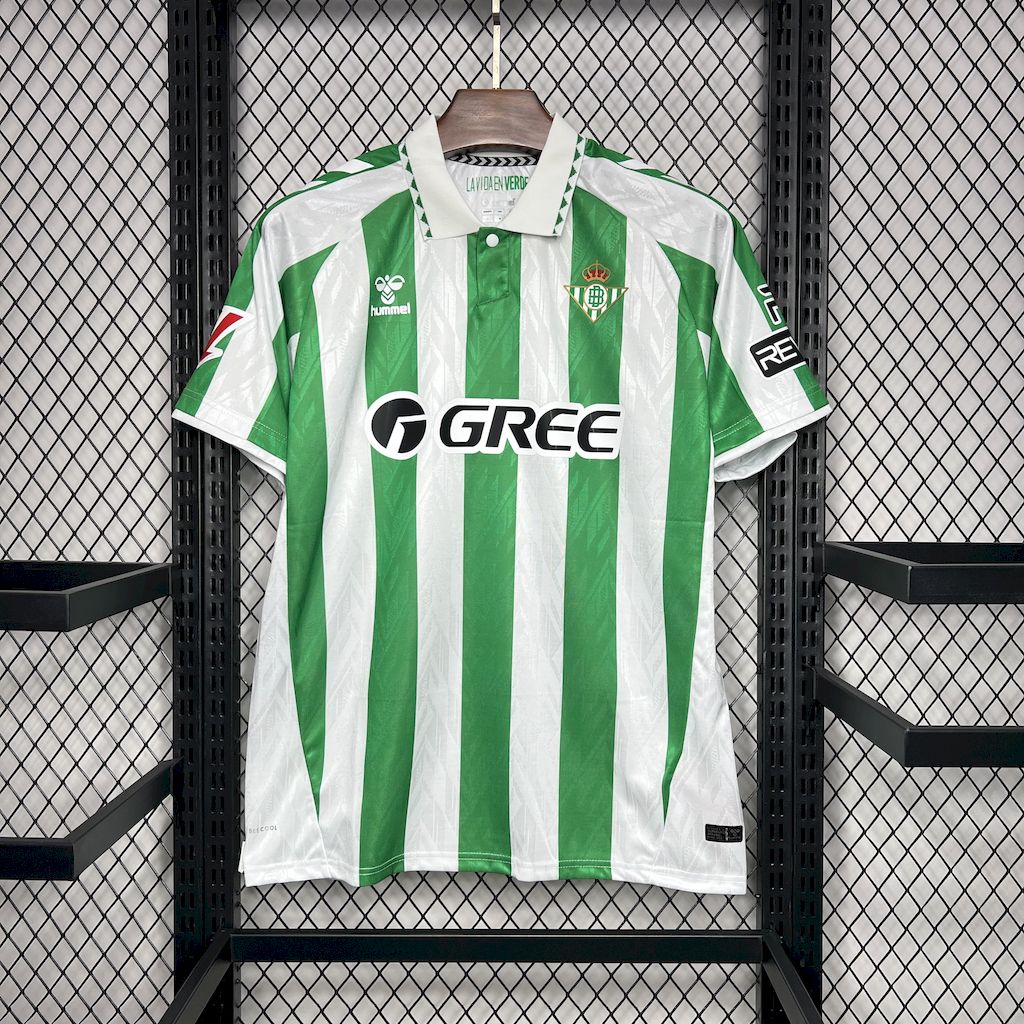 foot-Real Betis 24-25 Home Stadium Jersey with New Sponsor - Fans Version