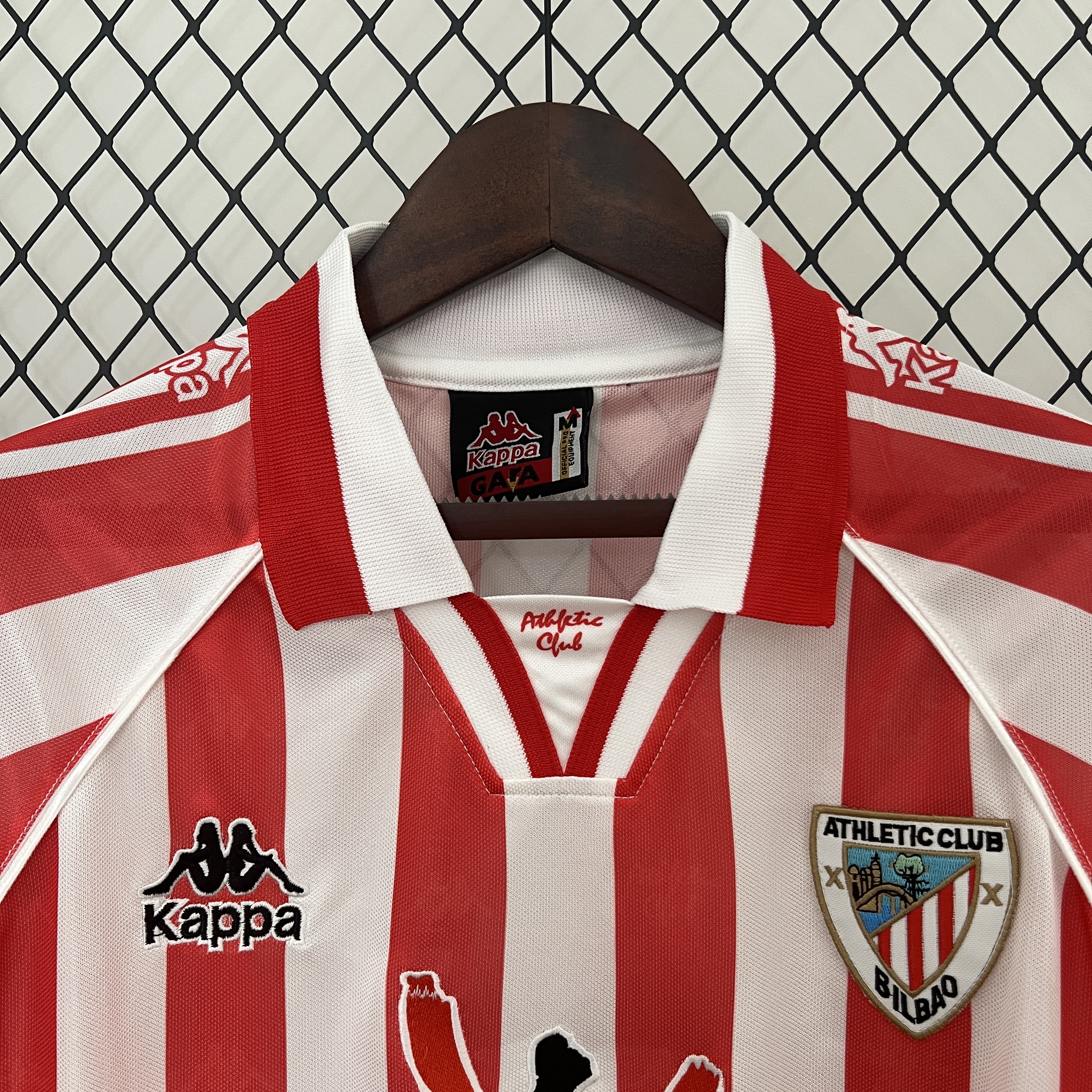 Higojerseys-Retro Athletic Bilbao 1997-98 100th Anniversary Home Stadium Jersey