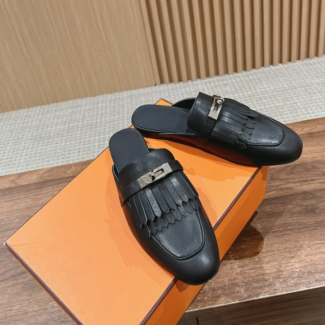 0Z Mule Fringed Black、mysite、Cacoeks