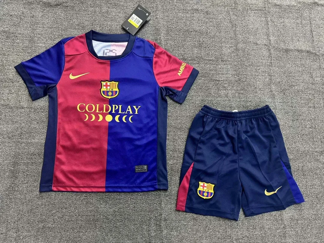 2024/2025 Barcelona Home (Coldplay) Football Jersey 1:1 Thai Quality Kids Size:football jersey mysite: unitedjerseyfootball 邓江浪:football