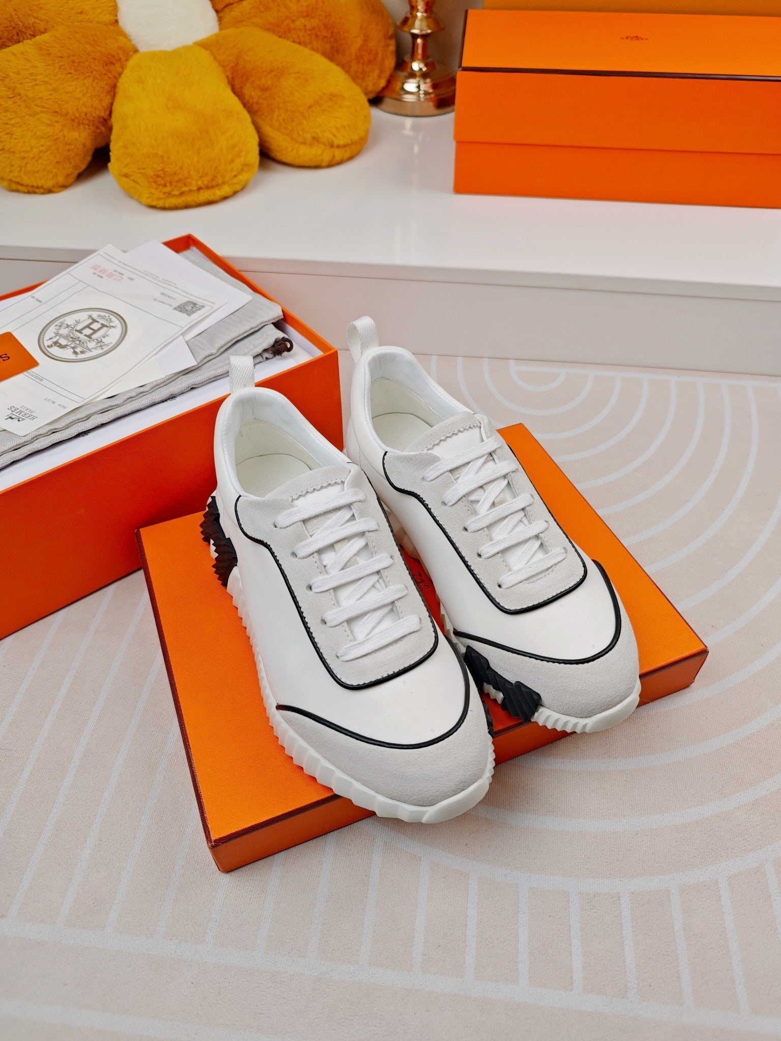 BOUNCING SNEAKERS WHITE CALFSKIN STYLIZED、mysite、Cacoeks