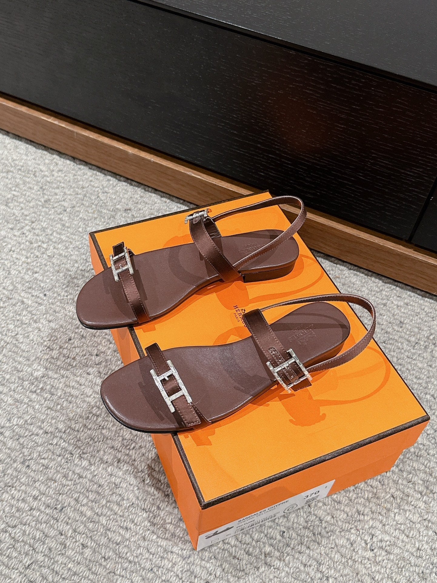 BUCKLE SANDAL CHOCOLATE CALFSKIN、mysite、Cacoeks