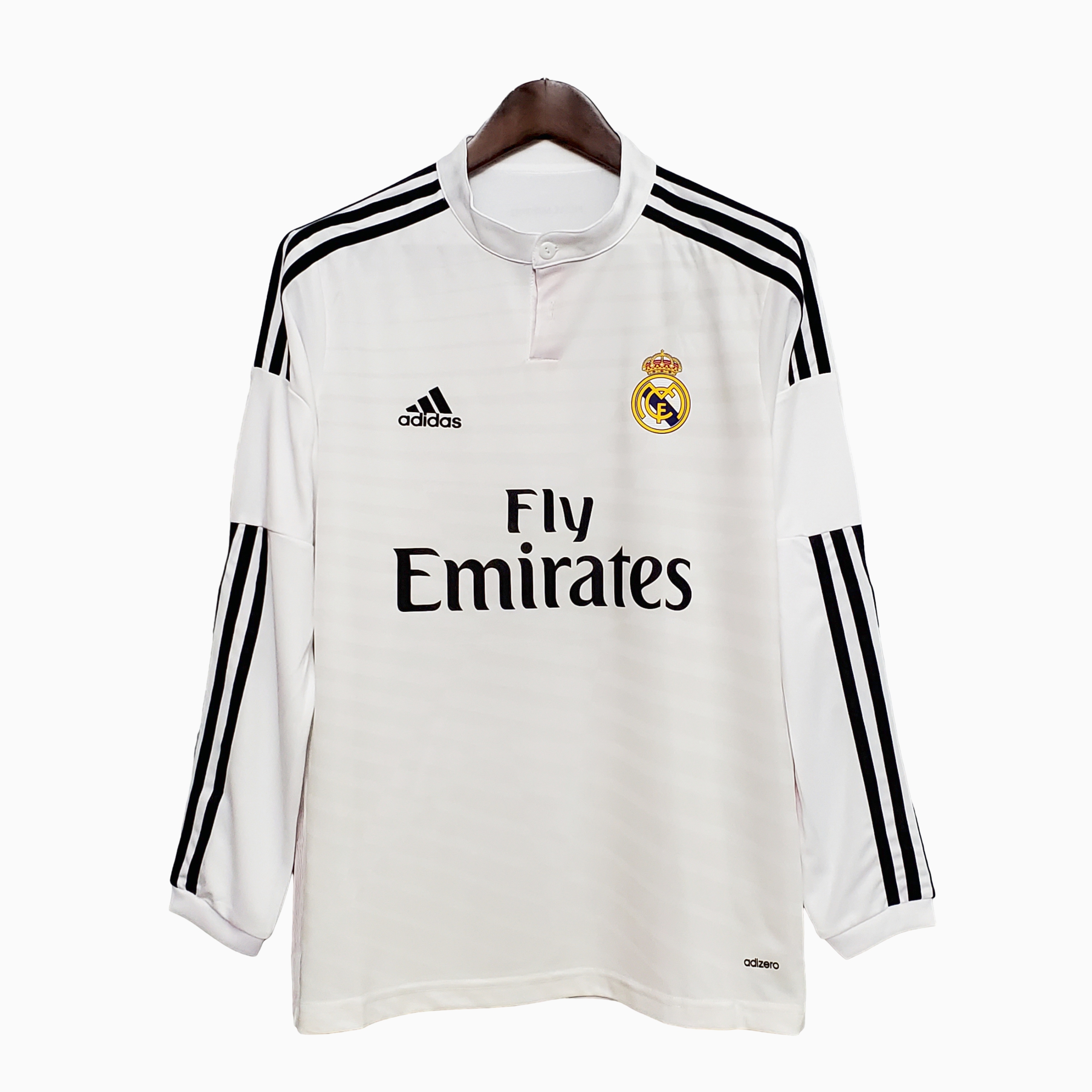 JerseysGala.com | Retro Real Madrid 14-15 Home Stadium Long Sleeve Jersey -Customize Name, Number and Patch | Worldwide Shipping