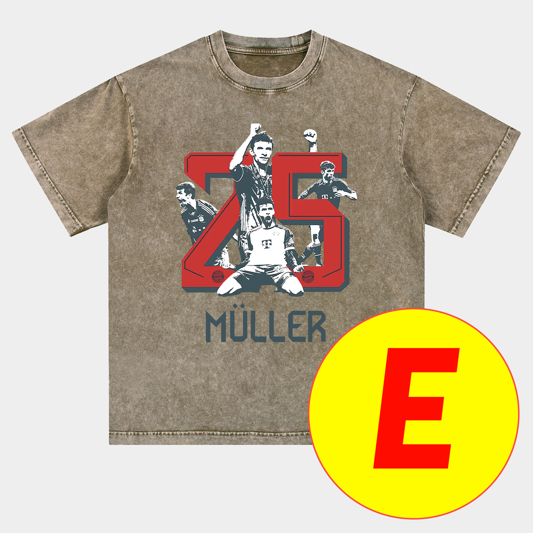 Unitedfootballkit.com | Bayern Munich Bundesliga Champions Deutscher Meister 2025 Oversized Washed T-Shirt -Customize Name, Number and Patch | Worldwide Shipping