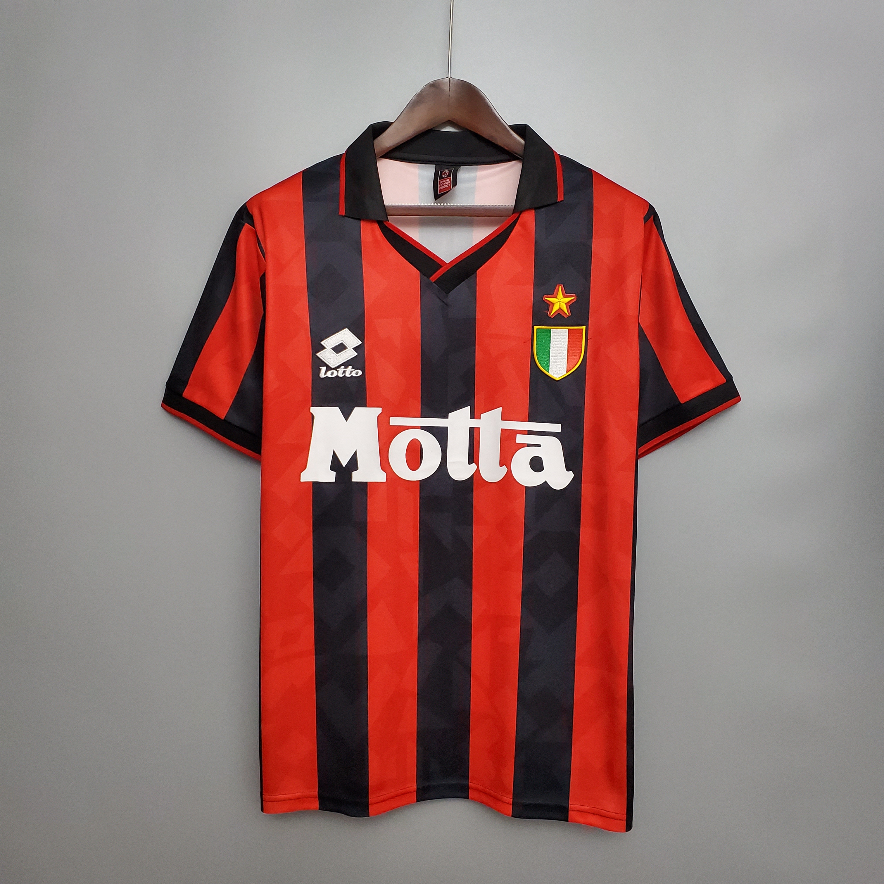 ManixJersey.com | Retro AC Milan 93-94 Home Stadium Jersey -Customize Name, Number and Patch | Worldwide Shipping